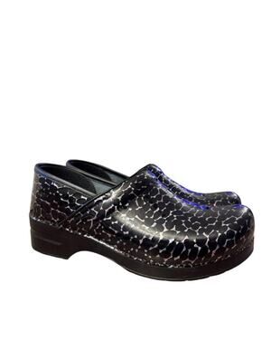 Dansko Professional Clog Black Stone Patent Leather Women size 42 US 12 NEW